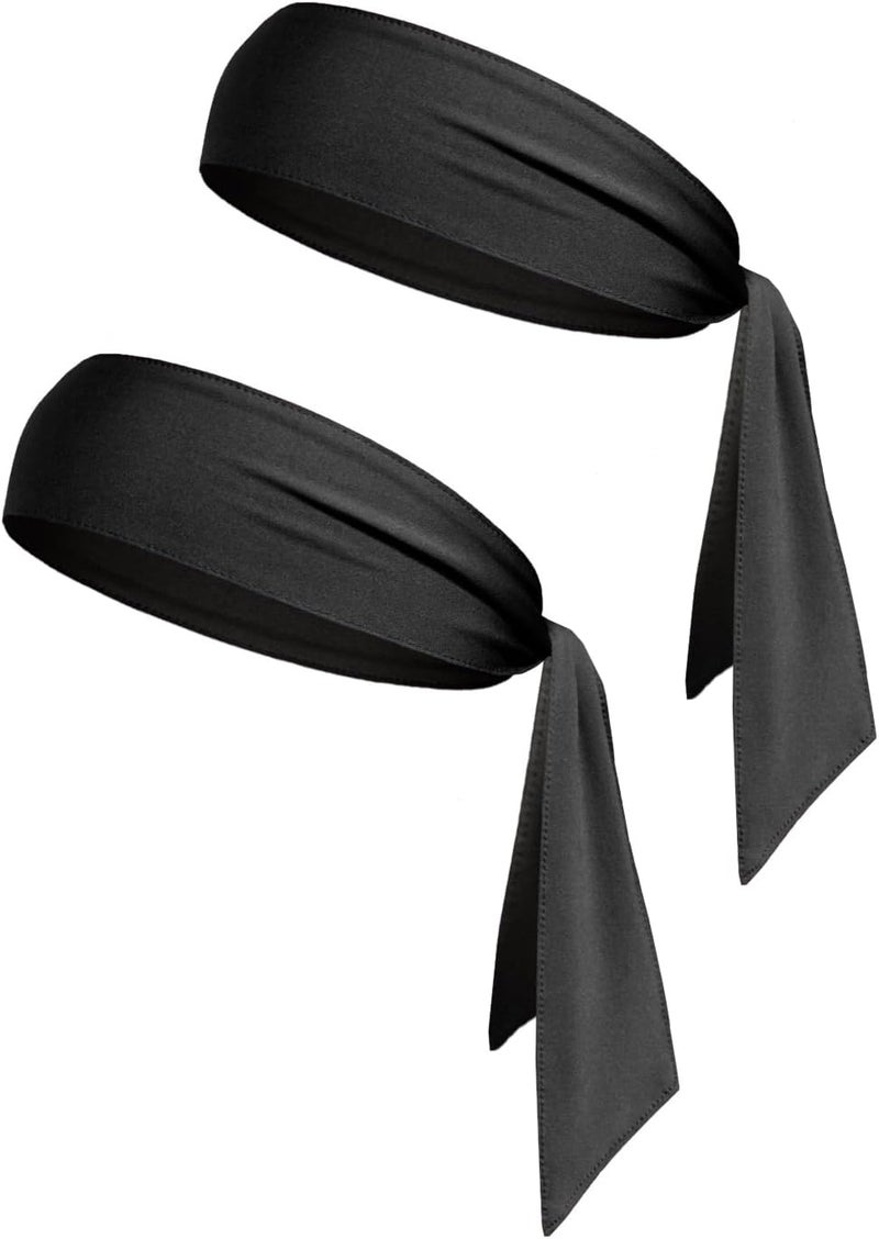 Supeniu Tie Sweatband Headband, Sports Head Ties for Men, Women, Kids, Ninja, Karate, Tennis, Pirate Band Bandana, Athletic Hairband for Basketball, Softball, Running, Workout, Yoga, Volleyball - Image 1